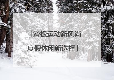滑板运动新风尚 度假休闲新选择